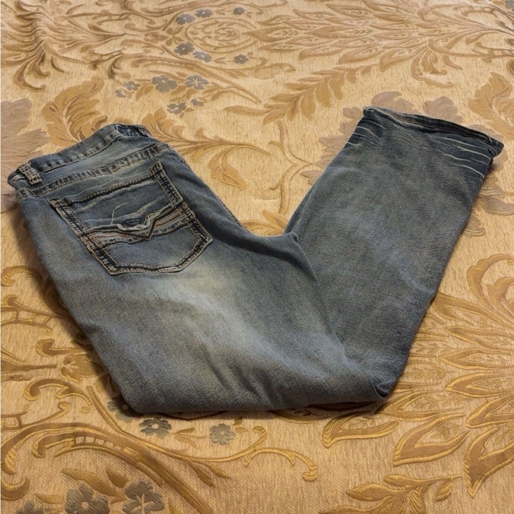 Men's Blue Washed Denim Jeans
